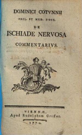 Dominici Cotunnii De ischiade nervosa commentarius