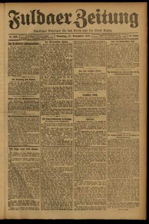 Ausgabe vom Dienstag, den 27. Dezember 1921.