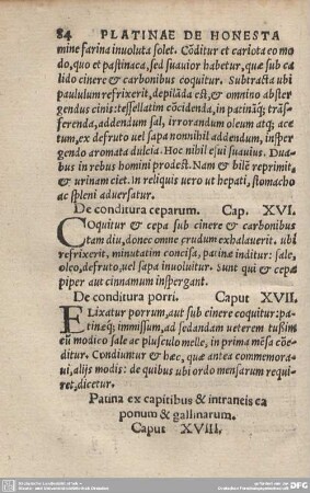 Patina ex capitibus & intraneis caponum & gallinarum. Caput XVIII.