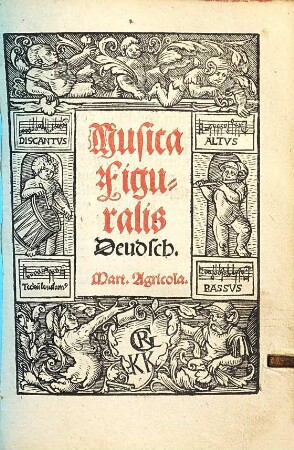 Musica Figuralis Deudsch : [Rücks. Titelbl.:] mit ihren zugehörenden Exempeln, sampt einem besunderlichen schönen Büchlein von den Proportionibus, welche allen gemeinen Sengern, Instrumentisten und Anhebern dieser Kunst, ganz nützbarlich zu wissen, auffs einfeltigst und vorstentlichst ins Deudsche verfasset