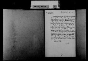 Schreiben von Andreas Schrickel, Karlsruhe, an Johann Ludwig Klüber: Gedanken zur Abdankung von Sigismund von Reitzenstein