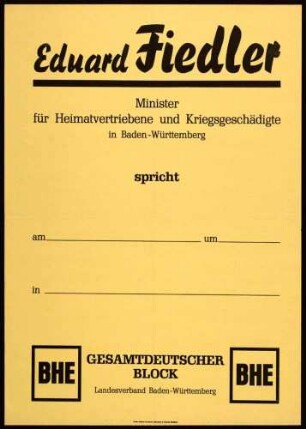 GB/BHE, Bundestagswahl 1953