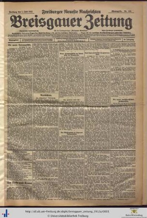 64. Jg. (Juli bis Dezember): Breisgauer Zeitung