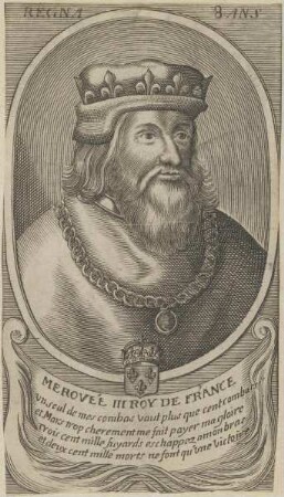 Bildnis von Merovée, König der Franken