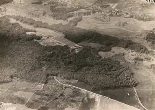 Lützschena, Luftbild : Lützschena. Elsterhochwasser. Luftaufnahme