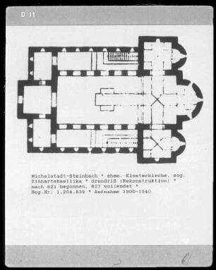 Michelstadt-Steinbach, Einhardsbasilika, Grundriss