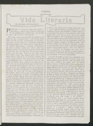 Vida literaria o anno passado