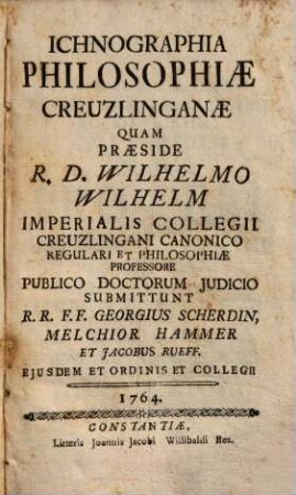 Ichnographia Philosophiae Creuzlinganae