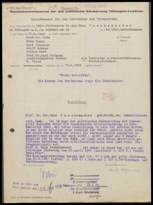 Teschemacher, Hans, Prof. Dr. jur.