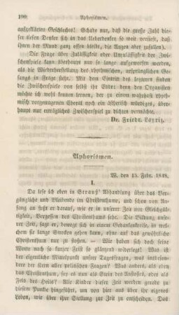 190-198 Aphorismen