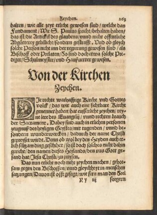 Von der Kirchen Zeychen.