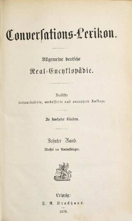 Brockhaus' Conversations-Lexicon : Vollständig in 15 Bänden, 10