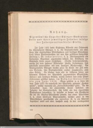 Anhang: Eigentümliche Lage der Ehinger Stadtpfarrstelle und ihre jeweiligen Inhaber ...