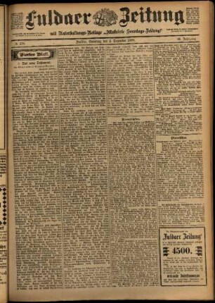 Vierte Ausgabe vom Samstag, den 02. Dezember 1899.
