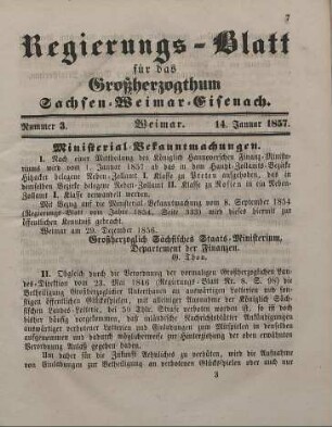Nr. 3 : 14. Januar 1857