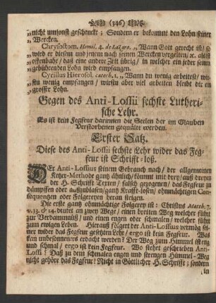 Gegen des Anti-Lossii sechste Lutherische Lehr