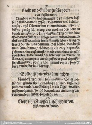 94. Gold geschmeydig zumachen.