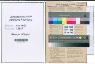 Entnazifizierung Wilhelm Rempe , geb. 01.09.1901 (Stadtinspektor)