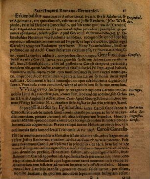 De archicancellariis S. Romani Imperii, ac cancellariis imperialis aulae : quibus accesserunt summi pontifices, et Sacrae Romanae Ecclesiae Cardinales Germanici ...