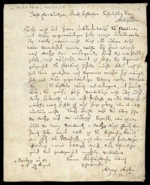 Brief von Andreas Austen an Friedrich Lucae