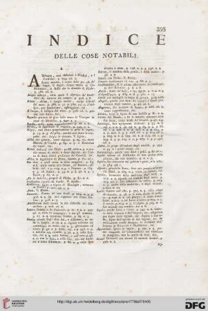 Indice delle cose notabili