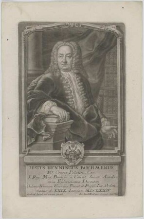 Bildnis des Iustus Henningus Boehmerus