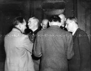 Göring, Keitel, Sauckel, Jodl und Rosenberg auf dem Nürnberger Kriegsverbrecherprozess