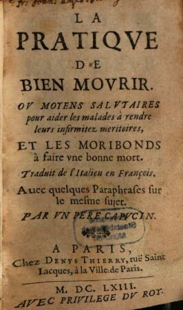 La pratique du bien mourir