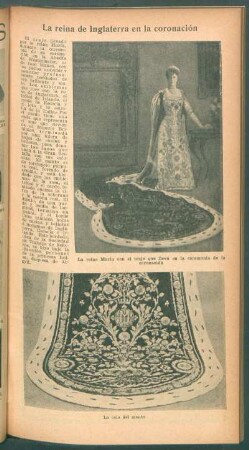 La reina de Inglaterra en la coronación