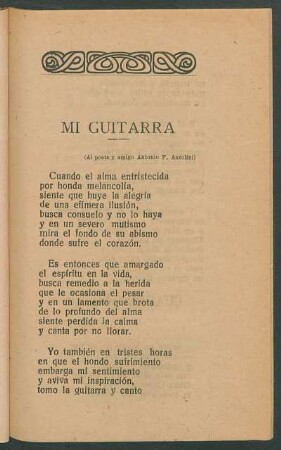 La guitarra : (Al poeta y amigo Antonio F. Azzolini)