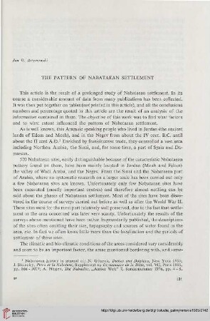 8: The pattern of nabataean settlement