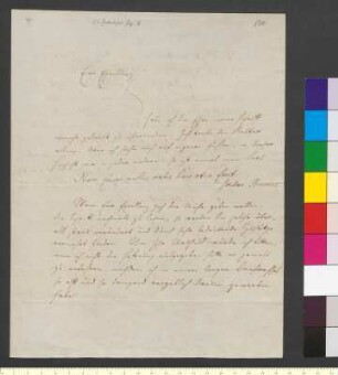 Brief von Schopenhauer, Arthur an Goethe, Johann Wolfgang von