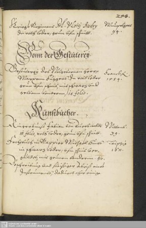 Vonn der Gestüterey