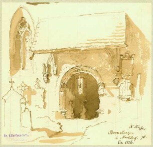 Bermatingen Überdachter Eingang der Pfarrkirche