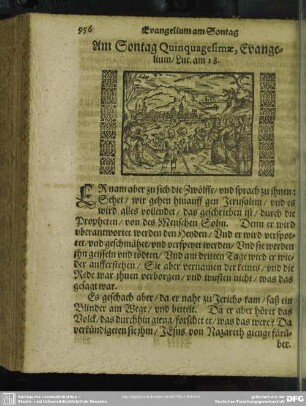 Am Sontag Quinquagesimae, Evangelium, Luc. am 18.