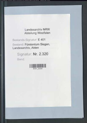 Kohlenregister bzw. Kohlenrechnung der Ämter Hilchenbach, Ferndorf und Freudenberg (zusammengestellt durch den Oberförster Balthasar de Jardin)