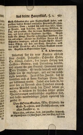 587-592, Ueberdieß lies die neue Kayserin alsobald ihrer ...