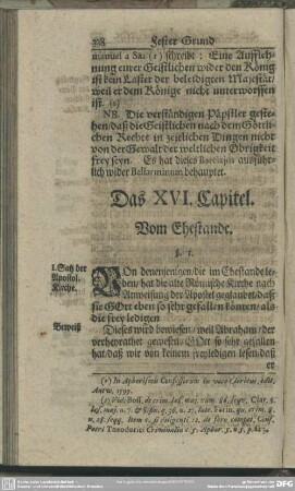 Das XVI. Capitel. Vom Ehestande