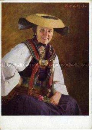 Frau aus den Vierlanden in Tracht