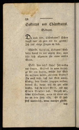 52-74, Sokrates und Chärekrates.