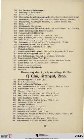 Donnerstag, vormittags 10 Uhr (Nr. 821-1016)