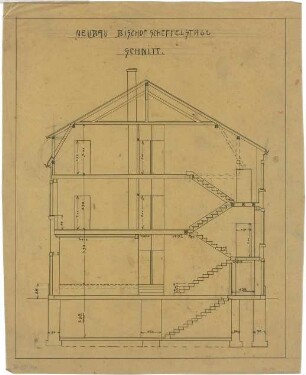 Billing, Hermann; Karlsruhe, Scheffelstr. 62; Haus Bischof - Schnitt