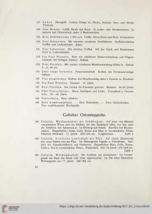 Gobelins Orientteppiche (Nr. 161-214)