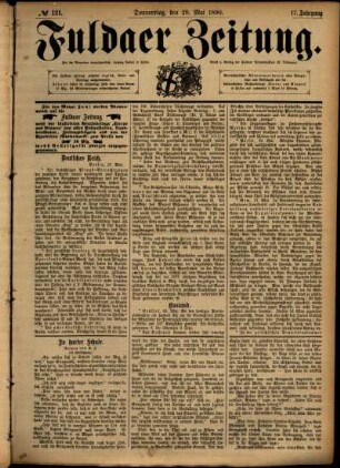Ausgabe vom Donnerstag, den 29. Mai 1890.