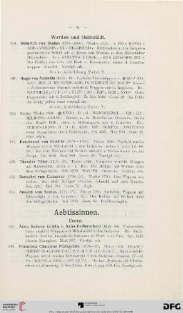 Aebtissinnen (Nr. 515- 524)