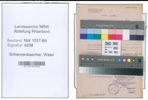 Entnazifizierung Waler Schanzenbaecher , geb. 24.02.1903 (Angestellter)