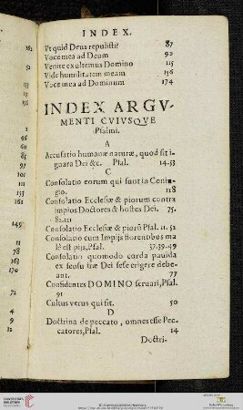 Index argumenti cuiusque psalmi