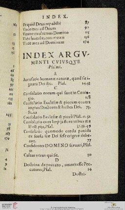 Index argumenti cuiusque psalmi
