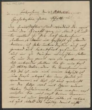 Brief an B. Schott's Söhne : 01.10.1833