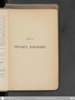 Précis de Physique biologique : avec 584 Fig.